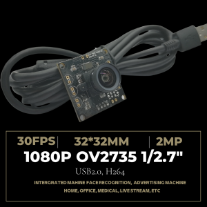2MP full HD 1080P USB Camera Module with 1/2.7” CMOS Sensor, 30FPS UVC USB2.0 High Speed H264 high-definition Webcam Board for industrial machine vision