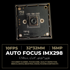 Cámara USB de alta resolución de 16 MP con sensor CMOS de 1/2,8″, cámara web de vídeo UVC USB2.0 de 10 fps para visión artificial industrial con lente gran angular, micrófonos, cables.