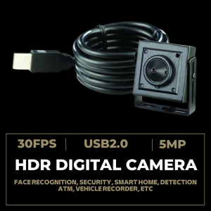 5MP HDR Wide Angle USB Camera with 1/2.5″ CMOS Sensor, 2592*1944 High Frame Rate 30fps UVC USB2.0 Video Webcam for industrial outdoor backlight Applications
