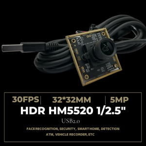 5MP HDR Wide Angle USB Camera Board with 1/2.5″ CMOS Sensor, 2592*1944 High Frame Rate 30fps UVC USB2.0 Video Webcam board for Macro Applications