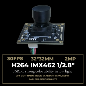2MP 1080P Low Light H264 USB Camera Module with 1/2.8″ IMX462, utra Strong Color ability in low light UVC Webcam Board with 1.5M Cable for industrial machine vision